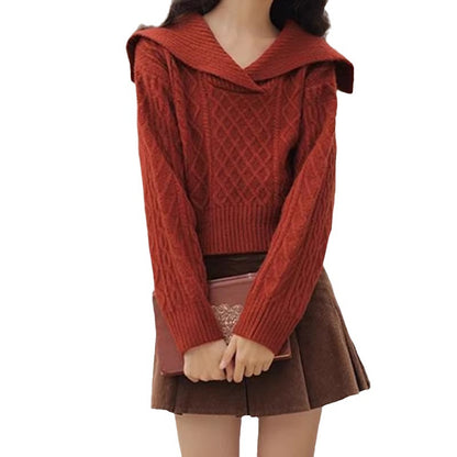 Pull en tricot pour femmes avec col oversize Chic und Stil