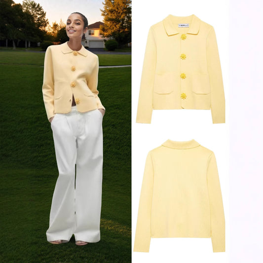 Cardigan élégant pour femmes avec boutons décoratifs Chic und Stil