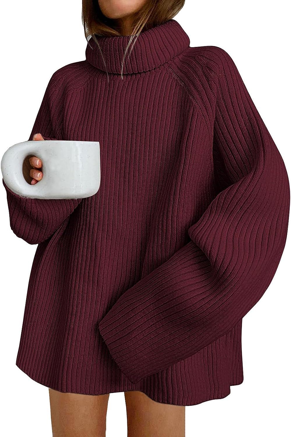 Dames pull ample avec col montant Chic und Stil