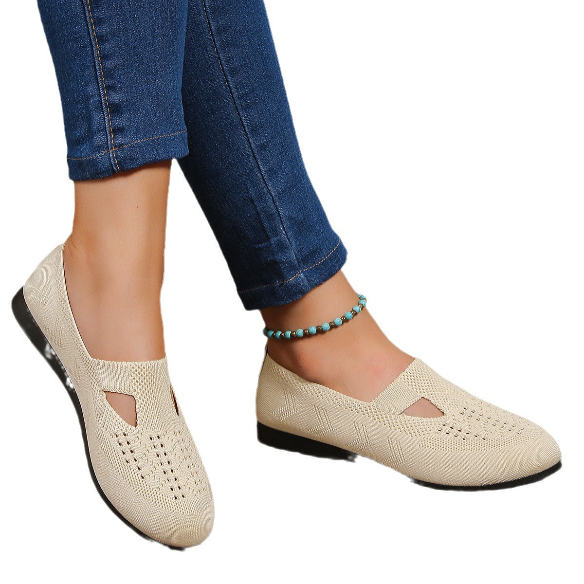 Chaussures Slip-On pour femmes respirantes avec dessus élastique et semelle antidérapante Chic und Stil