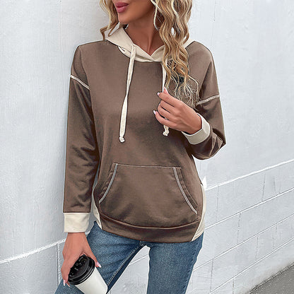 Pull à capuche décontracté pour dames avec design pratique de poches kangourou Chic und Stil