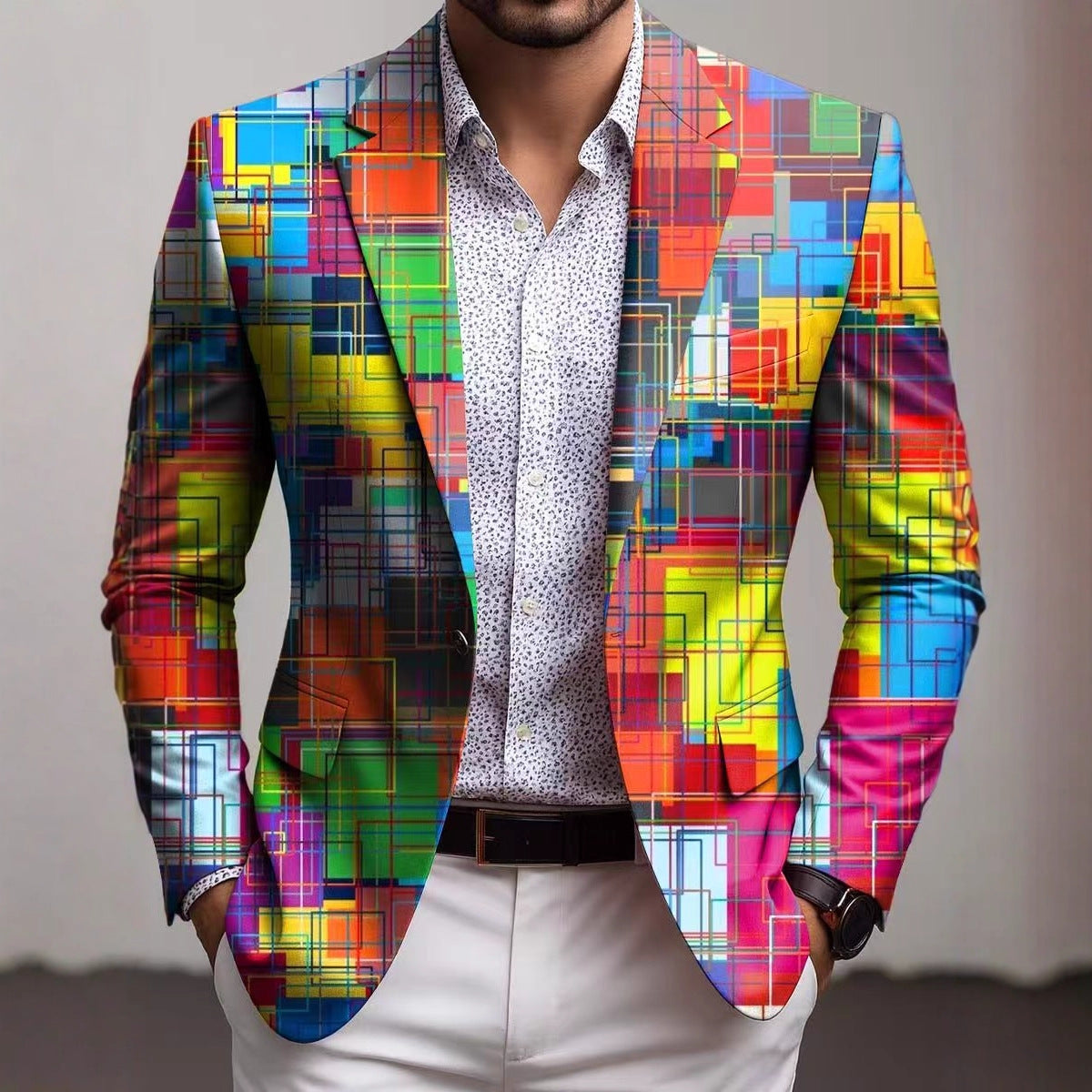 Creative blazer for men with chic pocket and style