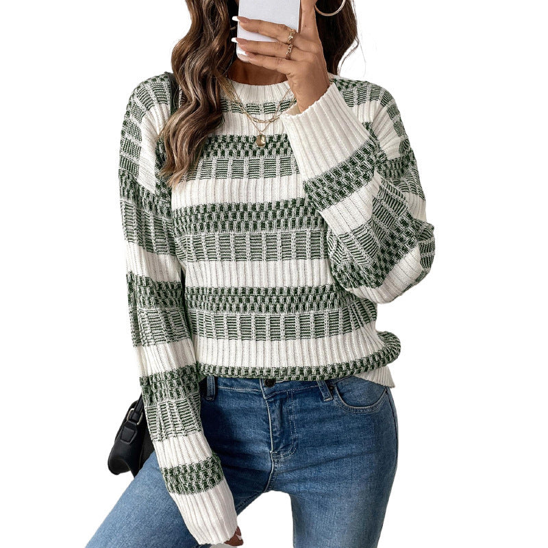 Pull femme avec motif texturé et coupe ample Chic und Stil