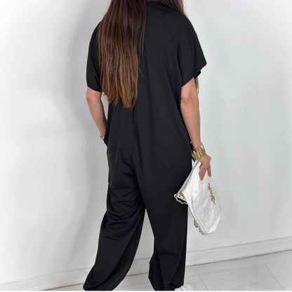 Dames Jumpsuit à motif léopard avec coupe décontractée et poches pratiques Chic und Stil