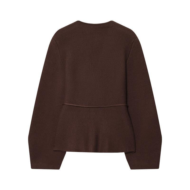 Dames gilet avec décolleté en V raffiné et ceinture à nouer ajustable Chic und Stil