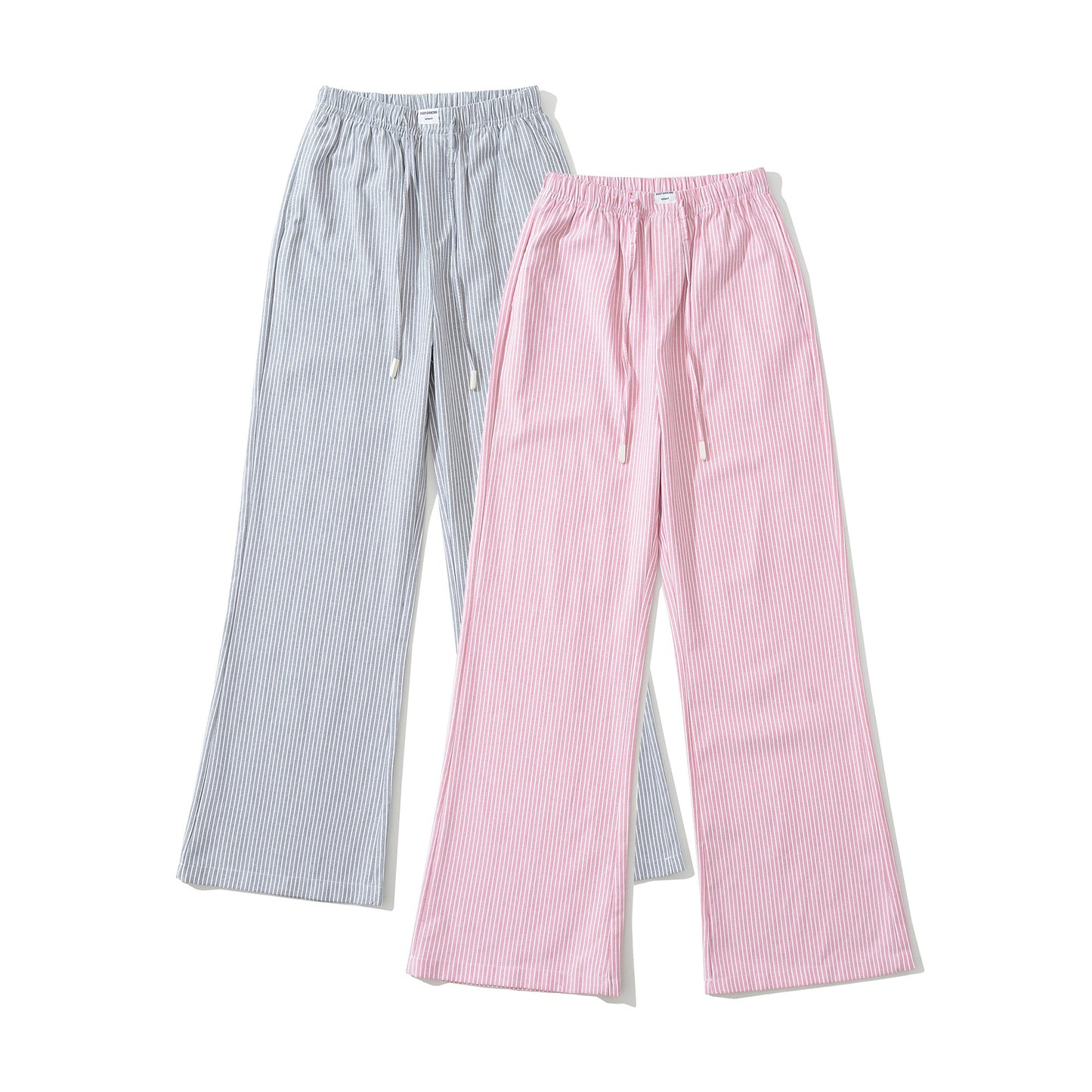 Loose jersey pants for women with a casual striped look featuring an elastic waistband and drawstring Chic and Style