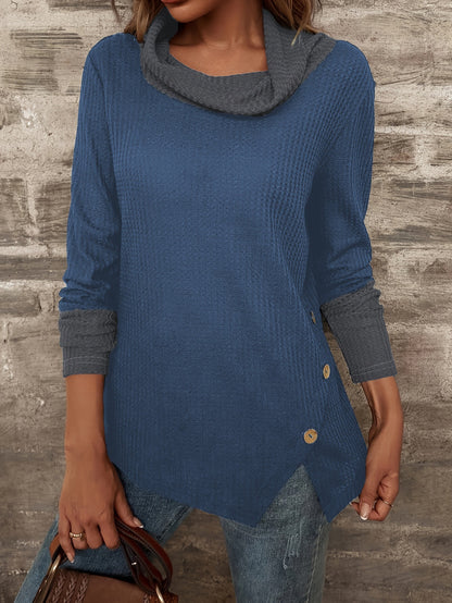 Pull femme avec col tendance Chic und Stil