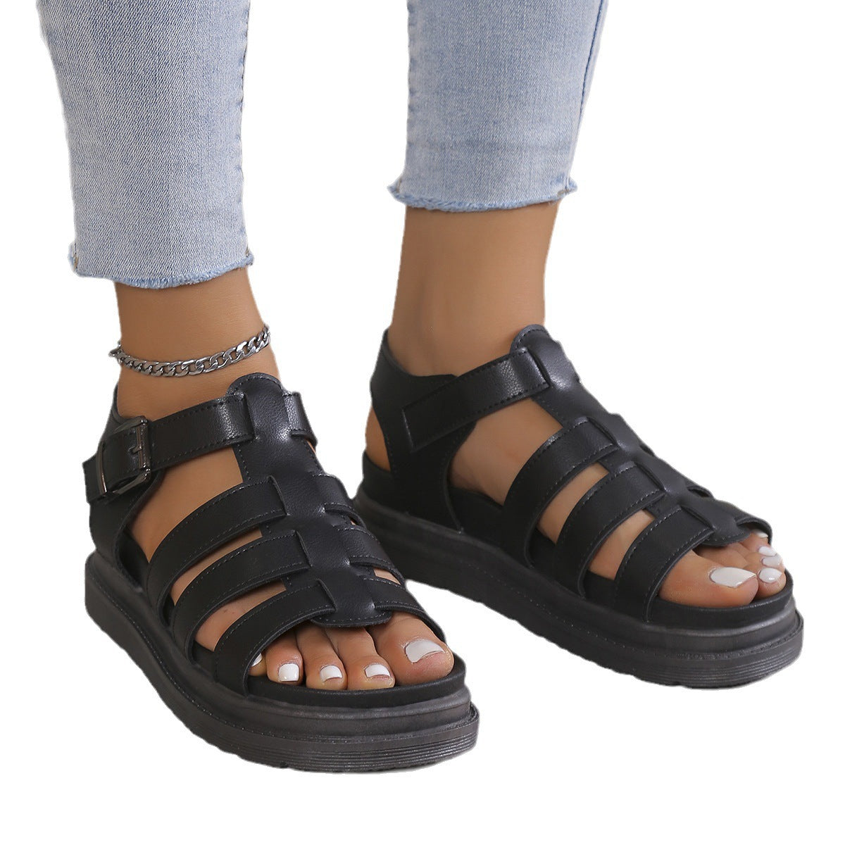 Dames Chaussons Sportifs avec des Sangles Réglables et Semelle Antidérapante Chic und Stil