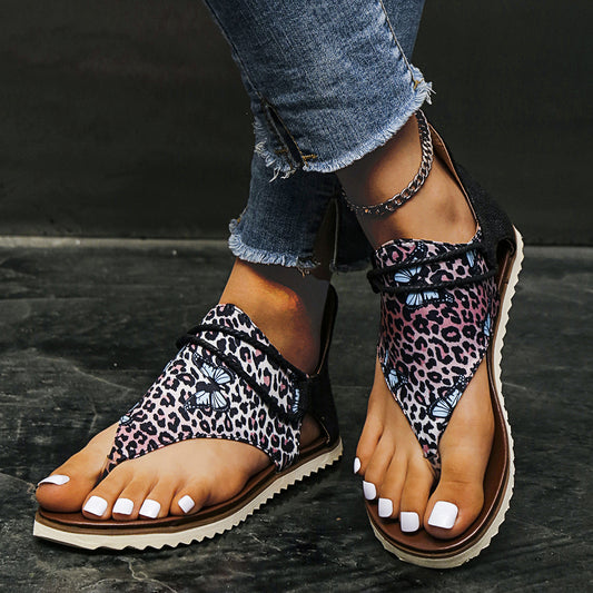 Sandales à brides pour femmes avec design floral et animal Chic und Stil