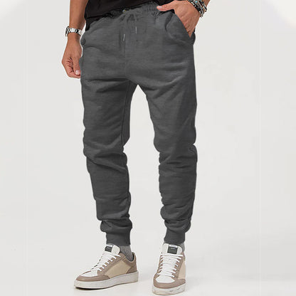 Men's casual jogging pants with elastic waistband and side zip pockets Chic and style