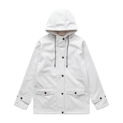 Women outdoor water-repellent jacket with adjustable hood Chic and Style