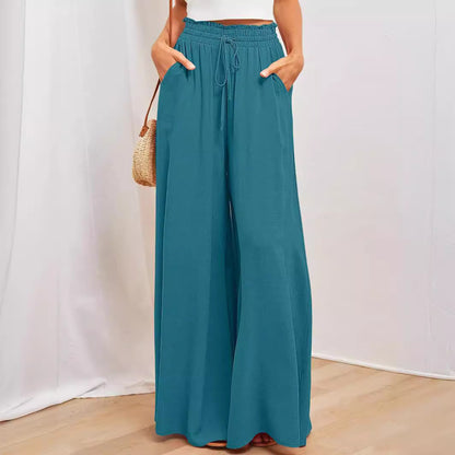 Jupe maxi légère pour femmes avec ceinture élastique ajustée et poches latérales pratiques Chic und Stil