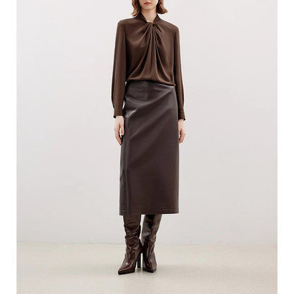 Blouse Femme Élégante Col Drapé Chic und Stil