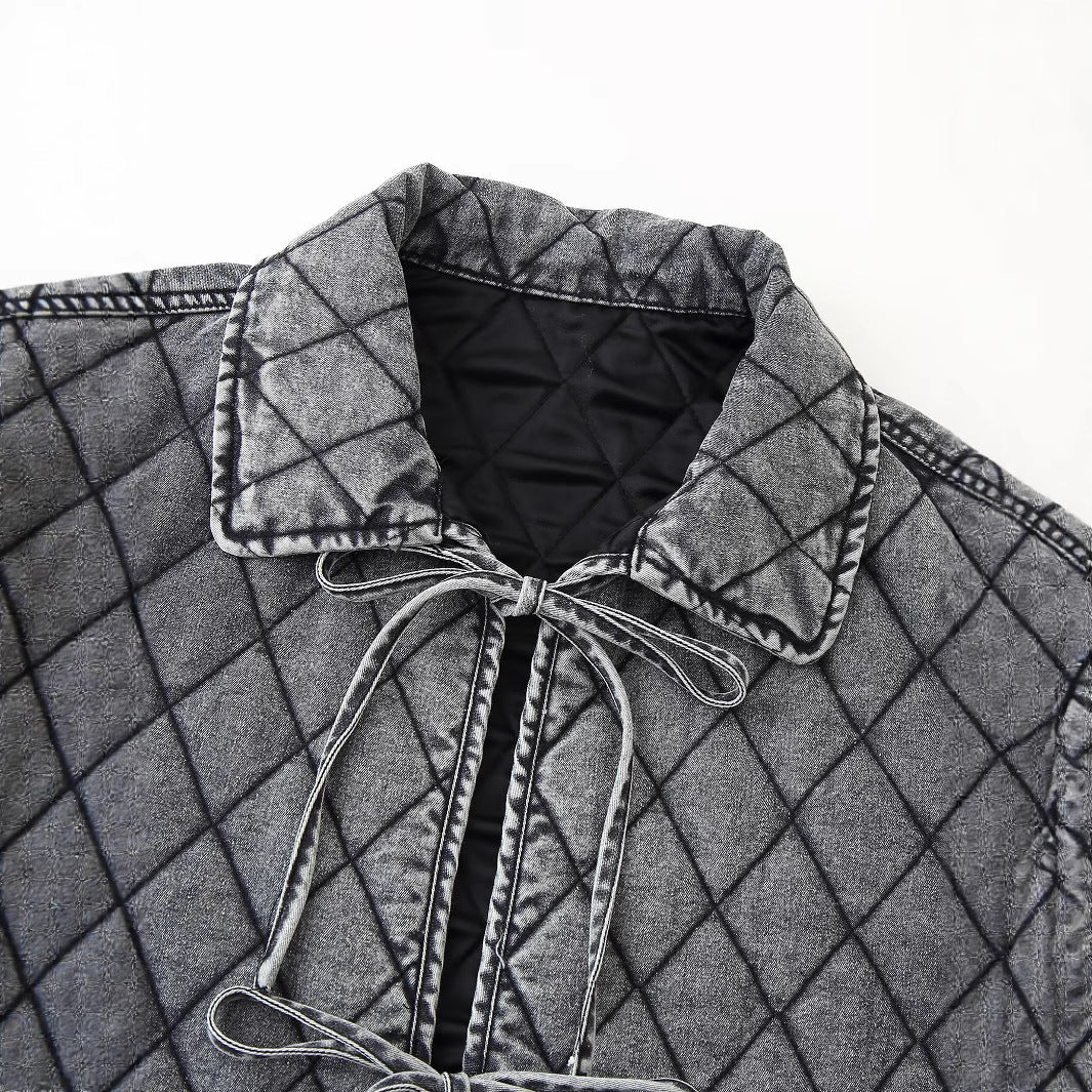 Dames doudoune avec taille ajustable et détails décoratifs Chic und Stil