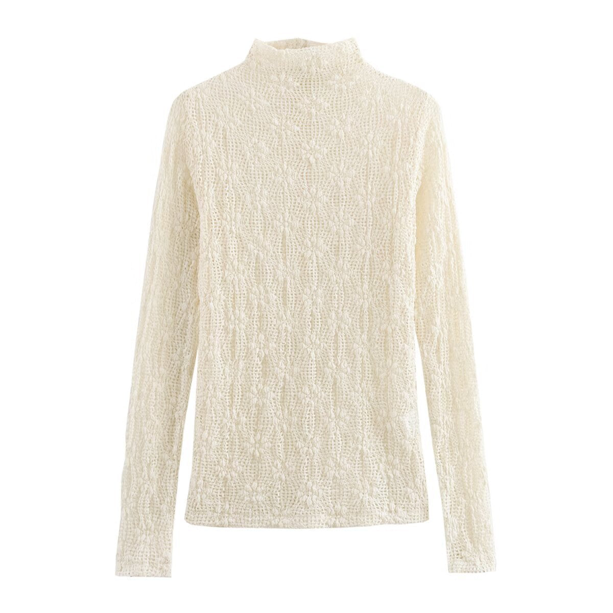 Femmes pull à col roulé tricoté Chic und Stil