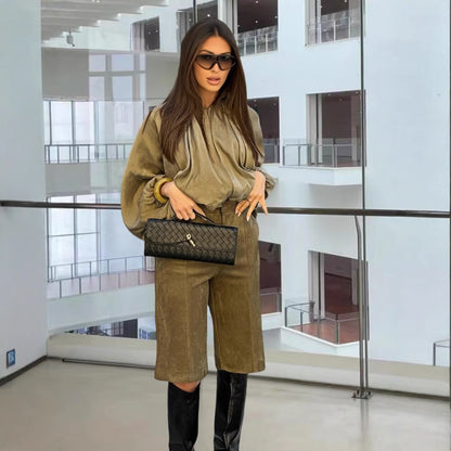 Dames élégante et respirante blouse avec détails en volants Chic und Stil