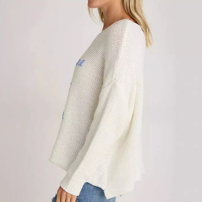 Pull décontracté pour femmes avec motif surf Chic und Stil
