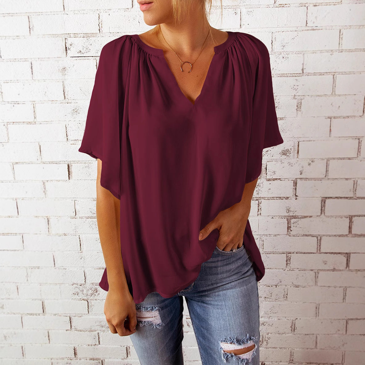 Blouse en Chiffon Élégante pour Femmes Chic und Stil