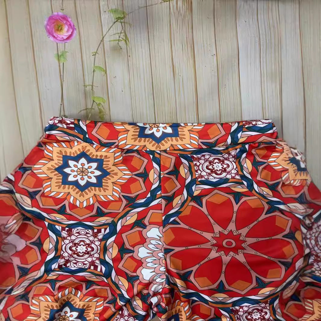 Chic and Style floral pattern wide Palazzo pants for ladies