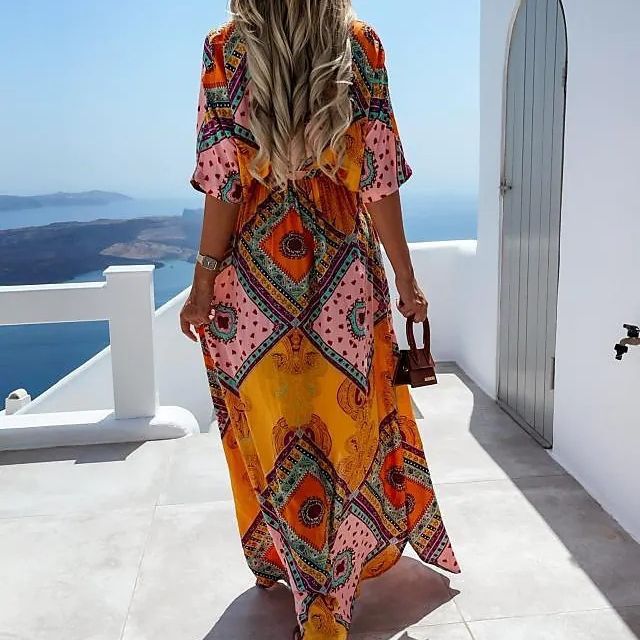 Robe maxi femme avec motif coloré Chic und Stil