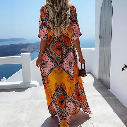 Robe maxi femme avec motif coloré Chic und Stil