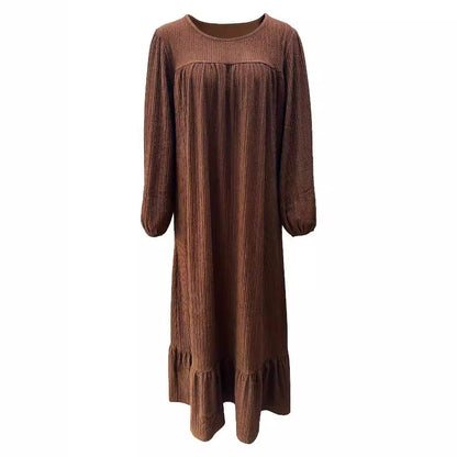 Robe maxi pour dames en mélange de coton léger Chic und Stil