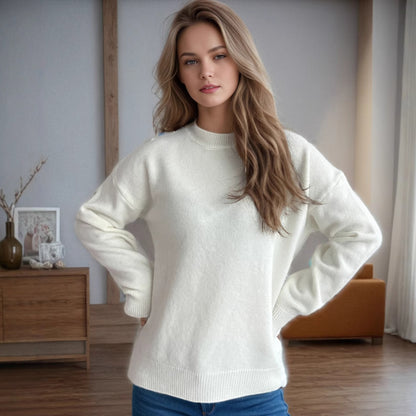 Pull casual pour femmes avec une coupe ample et un design en tricot côtelé moderne Chic und Stil