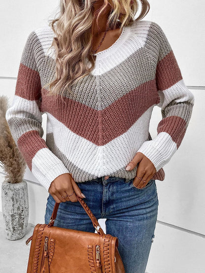 Pull en tricot à motif pour femmes dans un style décontracté Chic und Stil
