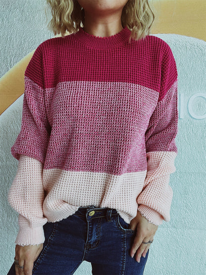 Dames pull confortable avec motif rayé tendance Chic und Stil