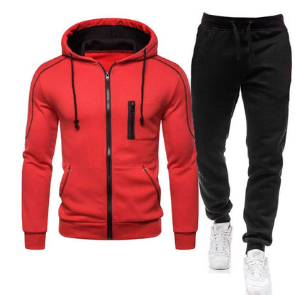 Costume de sport pour hommes avec poches zippées fonctionnelles et tissu respirant Chic und Stil