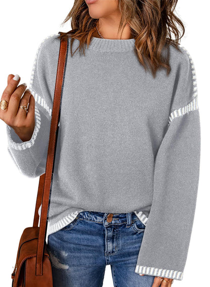 Pull décontracté pour dames avec accents rayés Chic und Stil