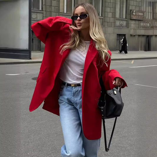 Blazer oversize pour femmes avec coupe décontractée Chic und Stil