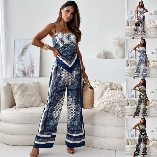 Dames Combinaison Large Style Bohème Chic und Stil