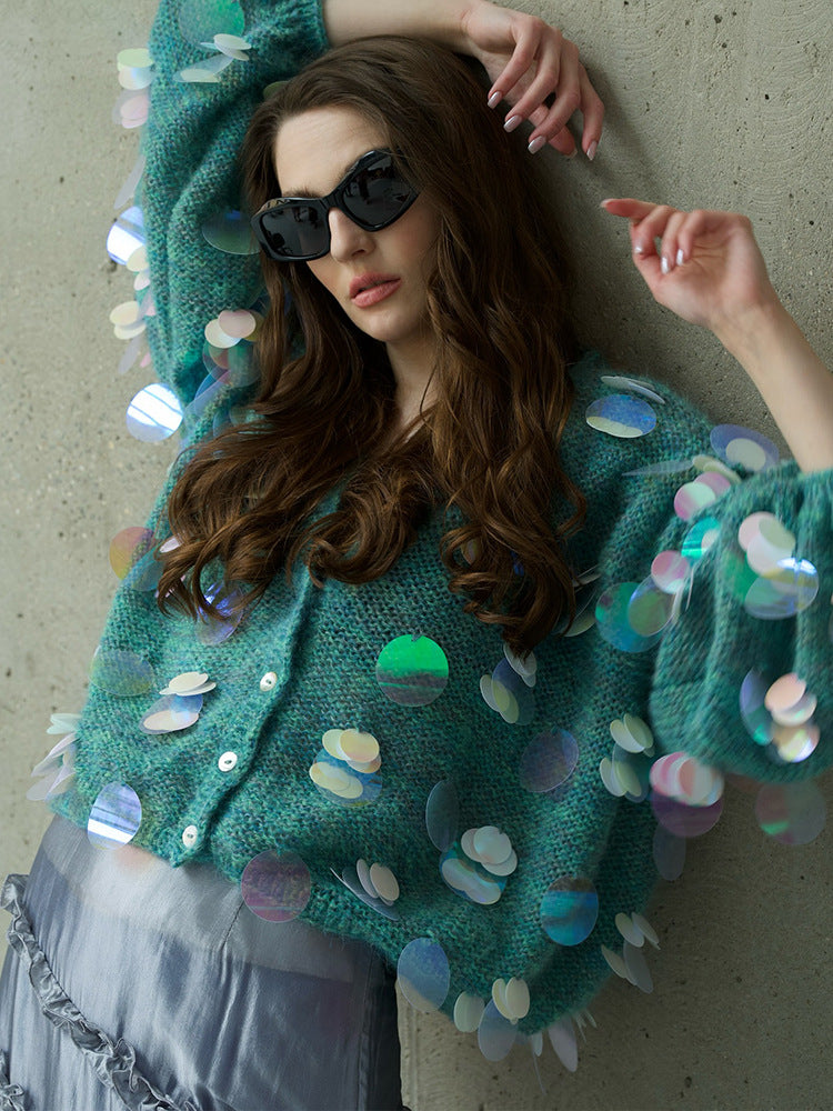 Dames Gilet pelucheux avec accents holographiques Chic und Stil