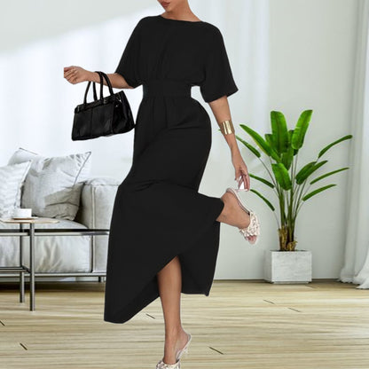 Robe midi élégante pour femmes avec décolleté dans le dos et rubans à nœud Chic und Stil