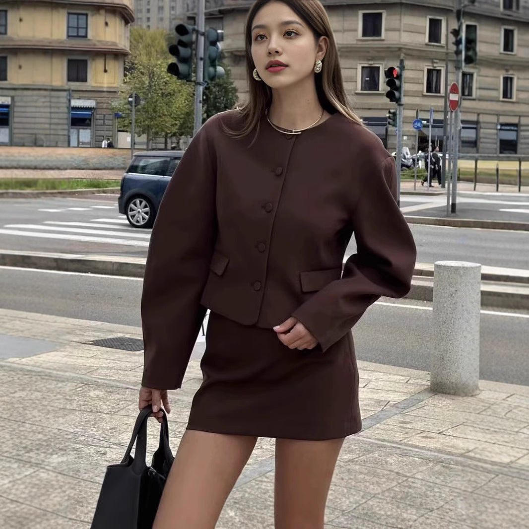 Dames élégant Veste cropped Chic und Stil