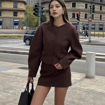 Dames élégant Veste cropped Chic und Stil