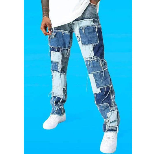 Hommes Jeans Patchwork Déchirés Chic und Stil