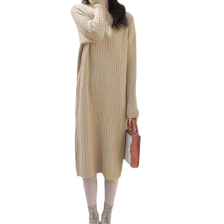 Robe en tricot pour femmes avec motif en torsades et coupe décontractée Chic und Stil