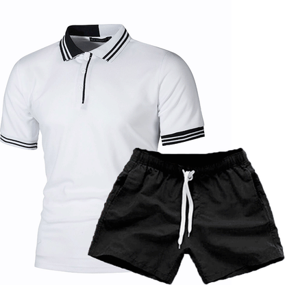 Ensemble polo pour hommes et shorts avec design tendance et confort fonctionnel Chic und Stil