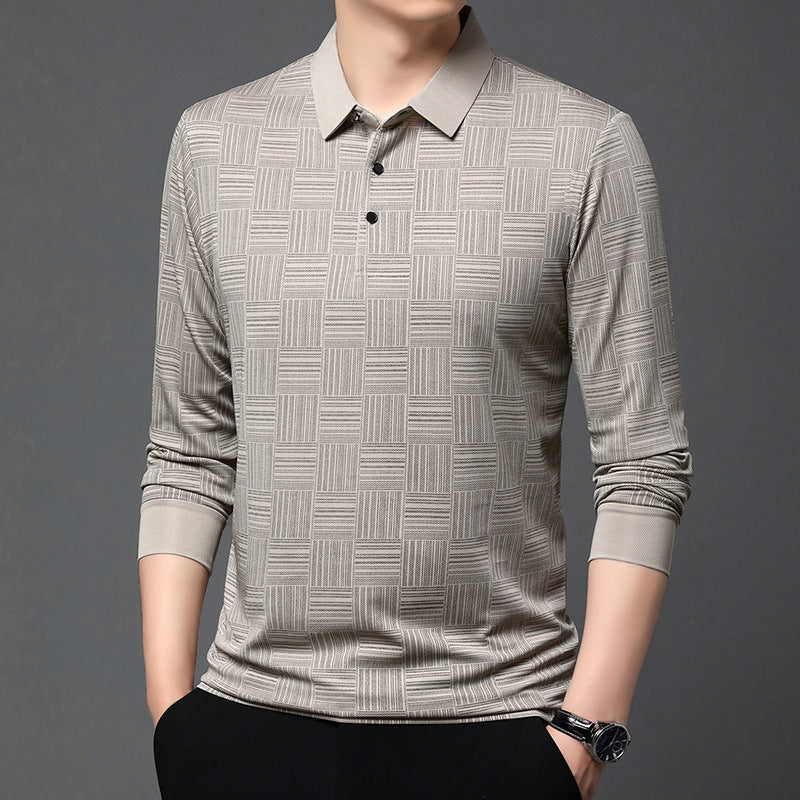 Chemise polo pour homme avec un motif géométrique moderne et une structure respirante Chic und Stil