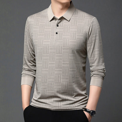 Chemise polo pour homme avec un motif géométrique moderne et une structure respirante Chic und Stil