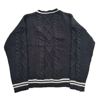 Dames grosse tricot cardigan avec détails en étoiles et boutons décoratifs Chic und Stil