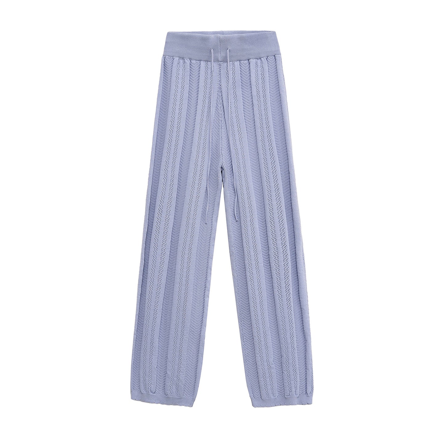 Elegant knit pants for women with structured pattern Chic und Stil