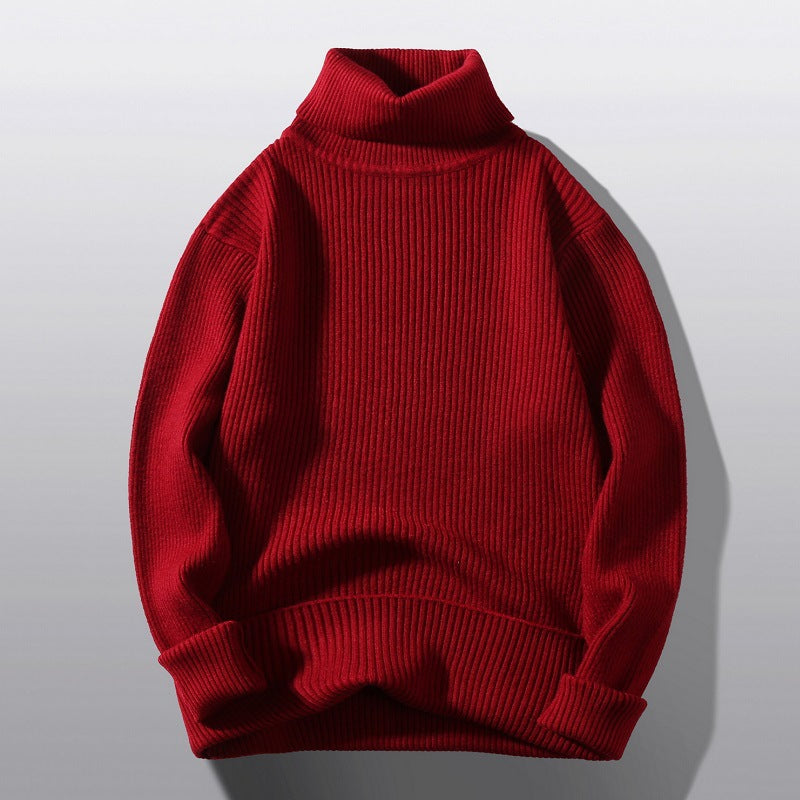 Pull en maille structurée à col roulé confortable pour hommes Chic und Stil