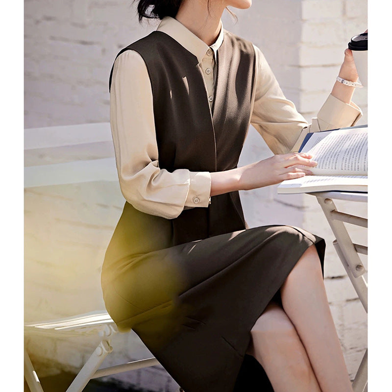 Robe chemise stratifiée élégante pour femmes Chic und Stil