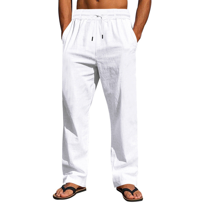 Casual Beach Pants for Men with Adjustable Drawstring and Convenient Side Pockets Chic and Style