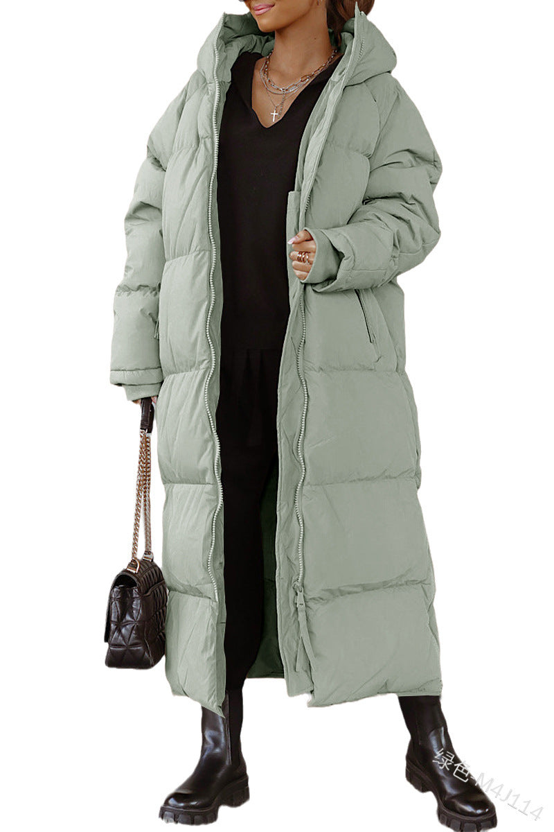 Ladies long winter quilted jacket Chic und Stil