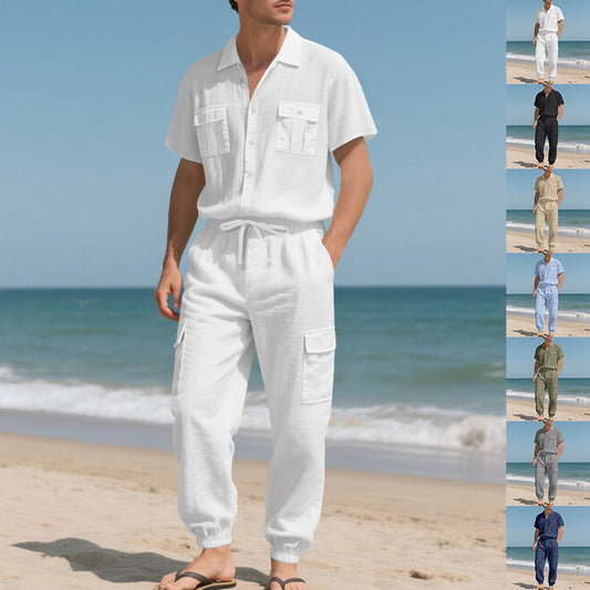 Costume court pour hommes à la mode avec poches pratiques Chic und Stil