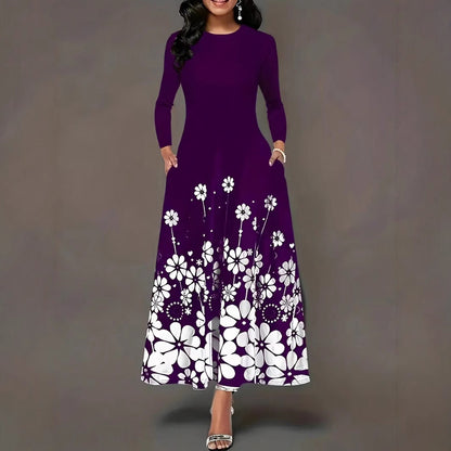Robe maxi femme avec design floral et poches pratiques Chic und Stil